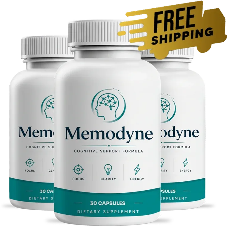 Memodyne brain circulation support capsules, three-bottle package
